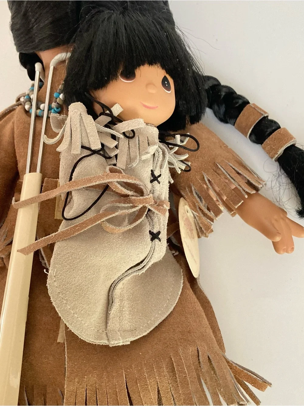 Rare Vintage 1994 Precious Moments 15” Doll w/ Baby In Papoose Morning Star 1021